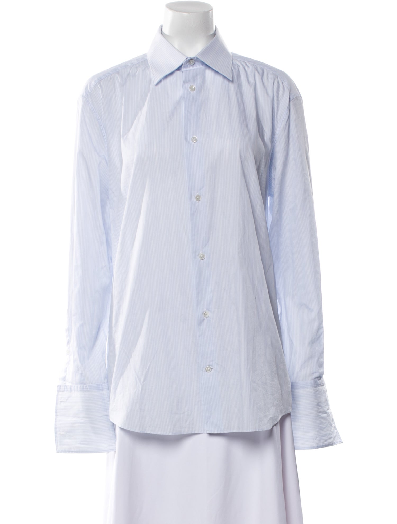 Louis Vuitton Striped Long Sleeve Dress Shirt